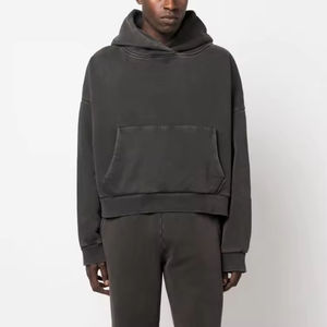 Pull oversize à capuche pour hommes Sweats à capuche lourds pour hommes Logo personnalisé Blank Drop Shoulder Hoodies French Terry Hooded grande taille - Product Image 3