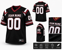 Jersey Sepak Bola Amerika Pria Bahan Mesh V-Neck Bernapas Cetak Nama Tim Regular Fit Dewasa Remaja Pakaian Olahraga Harga Grosir