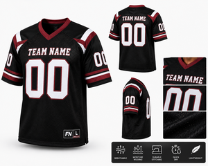 เสื้อฟุตบอลอเมริกันชาย คอวี ผ้าตาข่าย ระบายอากาศ พิมพ์ชื่อทีม ทรงปกติ สำหรับผู้ใหญ่และเยาวชน เสื้อผ้ากีฬา ราคาขายส่ง - Product Image 5