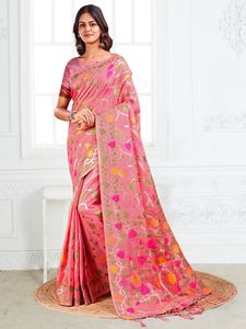 Coton lin Premium Pure Astita Gulbahar Avec look fantaisie saree meilleure collection - Product Image 2