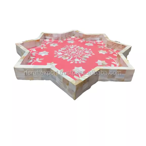 Luxe fait à la main mère perle incrustation étoile plateau encens Madhkan brûleur d'encens arabe bougeoir Bakhoor Mubkhara pour les cadeaux de l'Aïd - Product Image 3