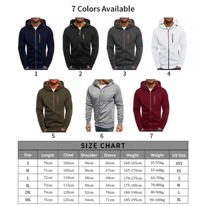 Sudaderas con capucha de lana fina con bolsillos con cremallera Gimnasio Cremallera Deportes Sublimación en blanco Sudaderas con capucha de fitness Hombres - Product Image 6