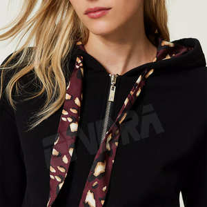 <b>Women</b> Winter Hooded Black Hoodie and Joggers Set Stylish Two Piece Tracksuit Loungewear Trendy Street Outfit - Product Image 4