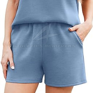 Ropa informal de mujer de primera calidad, venta al por mayor, pantalones cortos y camisas ligeros de patrón sólido para Primavera/Verano - Product Image 6