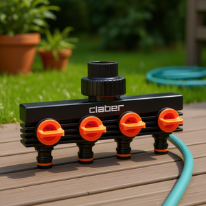 Conector de Grifo de Riego de 4 Vías de Ajuste Rápido Claber GARDENLIFE 8581 para Gestión de Agua en Jardines - Product Image 3