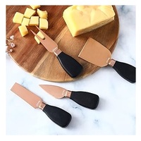 Ensemble de couteaux à fromage en acier inoxydable pour la maison et la cuisine, ensemble de couteaux à pizza, ensemble de couteaux US en acier inoxydable avec manche en bois