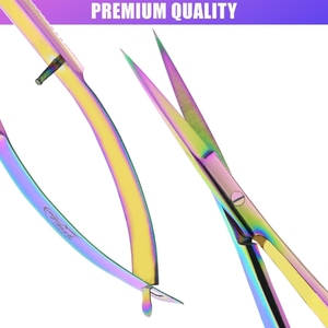 5&quot; Spring Scissors Straight Stainless Steel <strong>Snips</strong> for Eyebrow, Eyelash Trimming &amp; Embroidery | CE Certified - Product Image 4