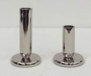 Portavelas de Metal con Acabado Niquelado, Soporte Decorativo Personalizable, Moderno y Vintage para Mesa de Sala de Estar - Product Image 6