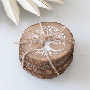 High quality <b>Wooden</b> <b>coaster</b> handicraft round shape wood <b>coaster</b> handmade latest design customized size wood <b>coaster</b> - Product Image 5