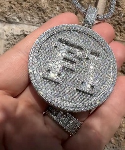 จี้เงินแท้ 925 รูปกางเขน สไตล์ฮิปฮอป ประดับเพชรโมอิสซาไนต์ ดีไซน์แฟชั่นสตรีทสุดเท่  จี้ห้อยคอแบบสั่งทำพิเศษ - Product Image 6