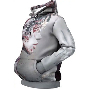 2024 unisexe haute qualité XS hiver sweats à capuche Logo personnalisé brodé solide poids lourd ODM impression coton/bambou hommes sweats - Product Image 4