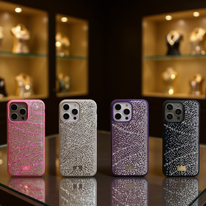 Funda de Teléfono Móvil de Lujo con Diamantes en Relieve y Brillo, TPU+PC, Resistente a Impactos, para 16 E - Product Image 2