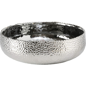 Élégant bol à chocolat décoratif en métal argenté avec bonbons et bonbons cadeau de luxe pour les mariages et les occasions festives en vente - Product Image 2
