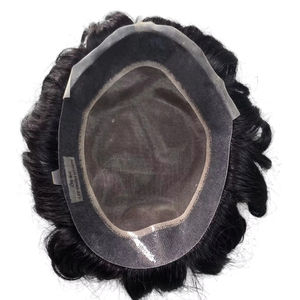 Peluca de tupé de cabello humano mono de calidad superior de Bangladesh con cuerpo natural y estilos de ondas profundas - Product Image 1