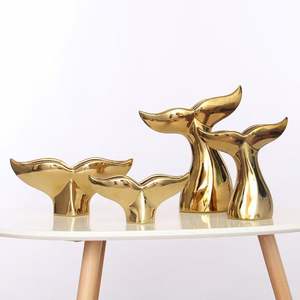 Dauphins dos dessus de table Accents meilleure vente doré brillant décor à la maison bureau utilisé bureau - Product Image 6