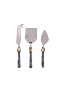 Elegant Handcrafted Stainless Steel Cheese Knife Set with Manual Handles for Decorative Dining and Fine Food Presentation - Product Image 5