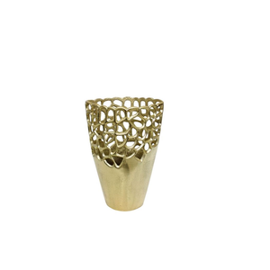 Florero de suelo de aluminio y Metal de diseño moderno personalizable de alta calidad, mesa decorativa para interiores o exteriores - Product Image 1