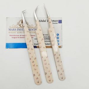 Pinzas para Extensión de Pestañas con Diseño de Recubrimiento de Papel, Agarre Perfecto, Pinzas Curvas en J de 90 Grados - Product Image 3