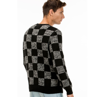 Pull à manches longues pour homme en gros, taille plus, personnalisable, tricoté 100% laine, motif d'hiver, services OEM du Bangladesh