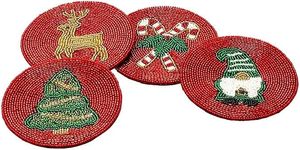 Best Table <b>Coaster</b> With Beast Design Glass <b>Beads</b> and Theme for Parties and Other Functions Decorative Tableware Pad/Mat - Product Image 6