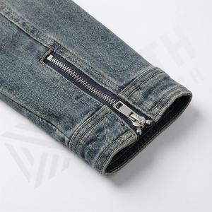 Veste en jean pour femmes personnalisable en gros, toile teinte, coton tissé, décontractée, hiver, manches longues, produit OEM, couleur personnalisée - Product Image 6