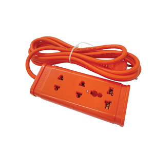 Prise d'extension électrique OMINSU 1200W 3E1200C 1 prise universelle + 2 à deux broches exportée du Viet Nam - Product Image 4