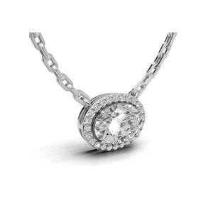 Pendentif ovale en diamant de laboratoire Exquisite Circle Of Dreams, halo, 0,676 ct, or 9 KT, 14 KT, 18 KT, bijoux en gros, OEM, B2B, export - Product Image 4