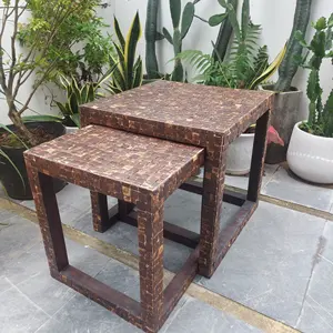 Bangku buatan tangan keluaran baru untuk furnitur ruang tamu meja samping kayu dalam ruangan dan luar ruangan buatan Vietnam