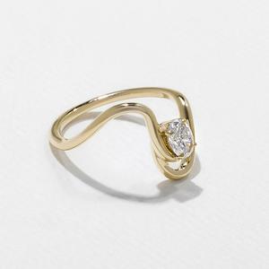 แหวนเพชรรูปวงรีสำหรับปลูกในห้องปฏิบัติการแหวนทองคำแหวนเพชรที่มีเอกลักษณ์แหวนหมั้นเพชรทันสมัย - Product Image 4