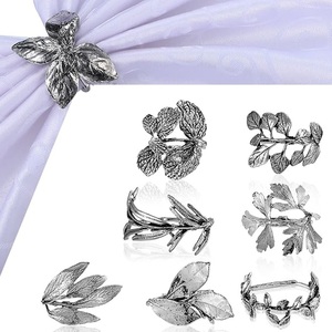 แหวนผ้าเช็ดปากชุบทองและเงินหกแบบที่แตกต่างกันทันสมัยคุณภาพสูงสำหรับงานแต่งงานและโอกาสอื่นๆหรือให้เป็นของขวัญ - Product Image 5