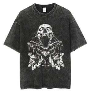 Camiseta cuadrada de calidad 300GSM para hombre, camiseta personalizada con serigrafía, camiseta de gran tamaño de algodón pesado 100%, diseño de camiseta de peso pesado - Product Image 1