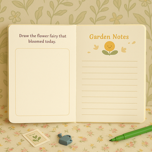 LABON giardino magico per bambini diario creativo con Bunny ape <span class=keywords><strong>farfalla</strong></span> e arco floreale per il disegno di scrittura e immaginazione - Product Image 2