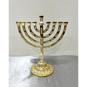 Vente chaude Creative Argent Hanukkah Menorah 9 Branche À La Main Écologique Durable Candélabre Élégant Bougeoir En Laiton - Product Image 5