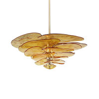 Vente en gros de luminaires italiens de Murano vintage faits à la main en verre ambré pour restaurant, maison et chambre à coucher