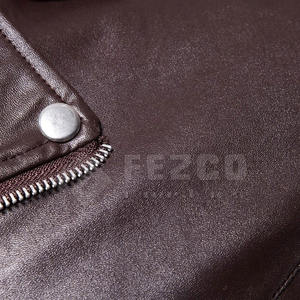 Veste en cuir pour homme de haute qualité avec col montant, tissu en toile imperméable et respirant, design personnalisable - Manches longues pour l'hiver - Product Image 4