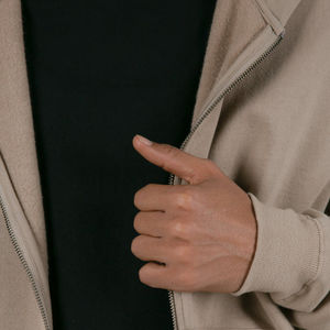 Sweats à capuche zippés pour hommes personnalisés, 100% coton, col à capuche, coupe ample, style baggy, streetwear, service OEM - Product Image 4