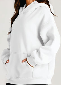 Sudaderas de Felpa Extra Grandes para Mujer, Tejidas, Cómodas, de Manga Larga, con Capucha y Bordado Frontal, Otoño Invierno, Suministro ODM, Personalizadas, 100% Orgánicas - Product Image 6