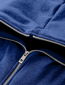 Sudadera con capucha y cremallera de cara completa para hombre y mujer, ropa deportiva unisex con logo de diseño personalizado, venta al por mayor, fabricante de india - Product Image 3