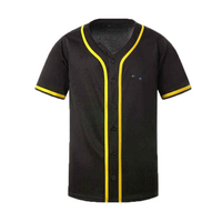 Kaos Jersey Baseball Lengan Pendek Sublimasi Custom, Bahan Bernapas, Grosir Seragam Tim, Pakaian Olahraga