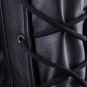Chaqueta de cuero informal para hombre al por mayor con estilo de calle, nuevo diseño de moto, chaqueta lateral con cinturón de fabricante - Product Image 5