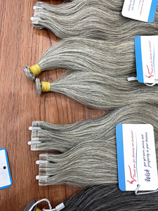 Extensiones de cabello con cinta alineada de cutícula recta Natural de cabello gris vietnamita crudo Premium para venta al por mayor envío rápido - Product Image 3