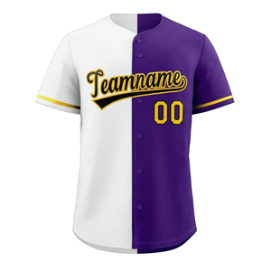 Uniformes de béisbol en blanco de secado rápido último personalizar poliéster personalizado su propio diseño uniforme de béisbol liso - Product Image 1