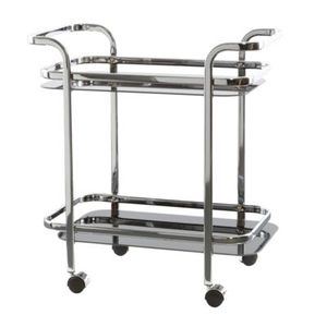 Chariot de service de luxe en métal à 3 niveaux avec plateaux en métal pour un service de boissons sophistiqué et un style intérieur moderne - Product Image 6