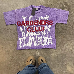 Oem/odm เสื้อทีเชิ้ตแบ็กกี้ออกแบบได้ตามต้องการสำหรับผู้ชายเสื้อยืดวินเทจฟอกสีกรดระบายความร้อนด้วยแสงแดดและพิมพ์ลายซิลค์สกรีน - Product Image 2