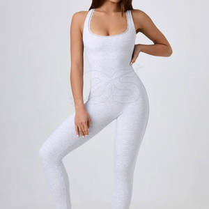 จั๊มสูทโยคะเอวสูงสำหรับผู้หญิง ผ้าระบายอากาศ นุ่ม สวมใส่สบาย ชุดแบบชิ้นเดียวสำหรับโอกาสลำลอง - Product Image 6