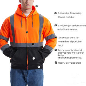 Sudadera de Seguridad de Alta Visibilidad, Reflectante y Transpirable, de Algodón, con Impresión de Logotipo Personalizado para Trabajadores de la Construcción y Uniformes de Seguridad - Product Image 4