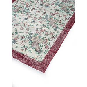 Alfombra de Lana Anudada a Mano de Gran Tamaño, Estilo Vintage, Pae-3230, Patrón Floral Rojo Naranja, para Sala de Estar, Pasillo, Rectangular, para Adolescentes - Product Image 2