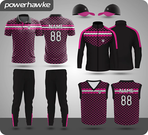 เสื้อยืดชุดคริกเก็ต prohawke เสื้อยืดและกางเกงขายาวชุดกีฬาพร้อมโลโก้ออกแบบได้ตามต้องการขนาดสีสำหรับผู้ใหญ่ - Product Image 1