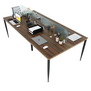 Mesa de Salón de 4 Plazas, 240x120cm, Madera Contrachapada con Revestimiento de Melamina, Diseño Minimalista, Patas Cónicas II, HBCN015 - Product Image 2