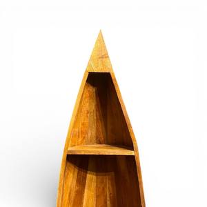 Estante para Libros Estilo Bote Antiguo, Rústico y Plegable para Almacenamiento de Libros en el Hogar, Oficina, Sala de Estar, Dormitorio u Hotel - Product Image 4